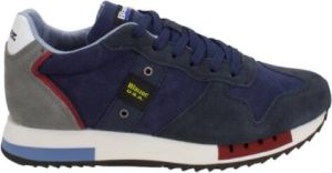 Blauer Blue Polyester Sneaker Blauw Heren