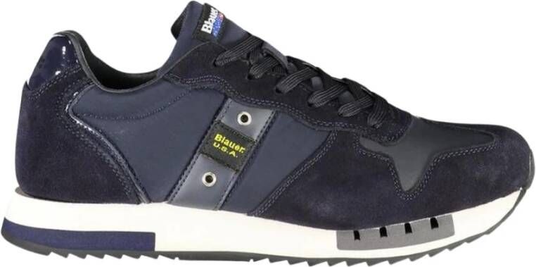 Blauer Heren Blauw Navy Suede Tessuto Queens Sneaker Blauw Heren - Foto 2