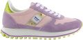 Blauer Roze Polyester Sneaker met Contrastdetails Pink Heren - Paars