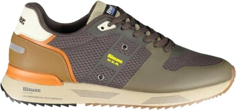 Blauer Nylon Sneaker Multicolor Heren