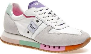 Blauer Sneakers Wit Dames