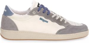 Blauer Sneakers Wit Heren