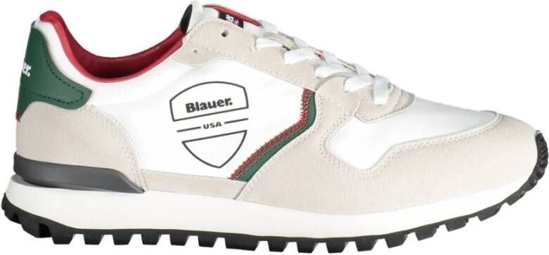 Blauer Sneakers Wit Heren