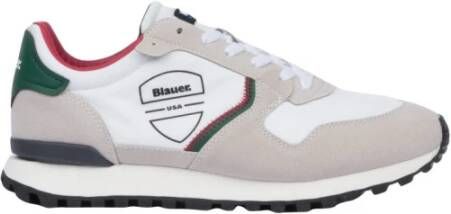 Blauer Sneakers Wit Heren