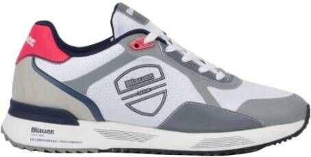 Blauer Sneakers Wit Heren