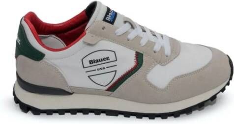 Blauer Sneakers Wit Heren