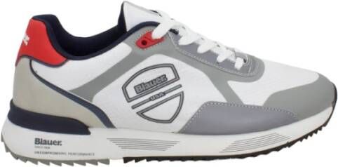 Blauer Sneakers Wit Heren