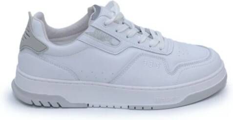 Blauer Witte Leren Sneakers Model S3Harper07 Lea White Heren