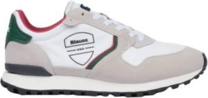 Blauer Sneakers Wit Heren