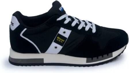Blauer Sportieve Zwarte Sneakers voor Heren met Contrastdetails Black Heren - Foto 6