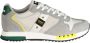 Blauer Sportieve Grijze Sneaker met Contrastdetails Multicolor Heren - Thumbnail 6