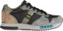 Blauer Grijze Polyester Sneaker met Contrastdetails Multicolor Heren - Thumbnail 10