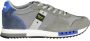 Blauer Elegante grijze sportsneakers met contrasterende accenten Multicolor Heren - Thumbnail 1