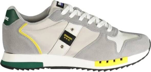 Blauer Sportieve Sneaker met Contrastdetails Multicolor Heren