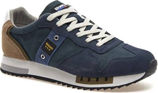 Blauer Stijlvolle Navy-Taupe Sneakers Blue Heren