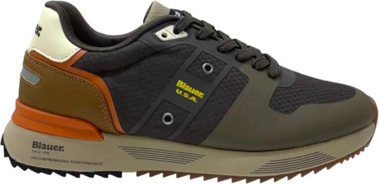 Blauer Stijlvolle Nylon Sneakers Multicolor Heren