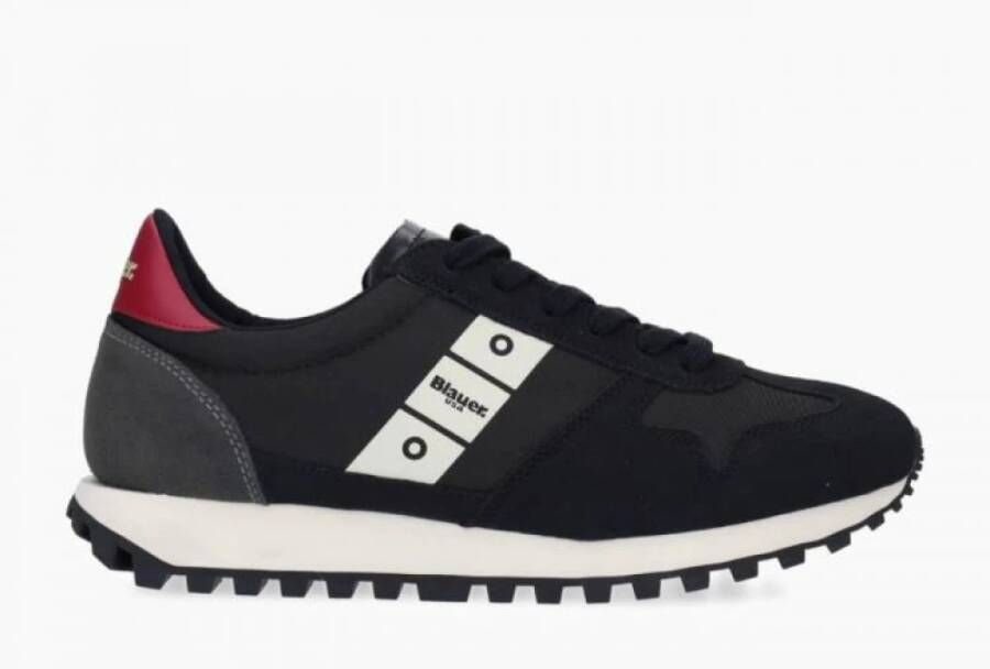 Blauer zwarte mannen sportschoenen Zwart Heren
