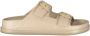 Blauer Stijlvolle Verstelbare Gespsandalen met Opvallende Print - Thumbnail 1
