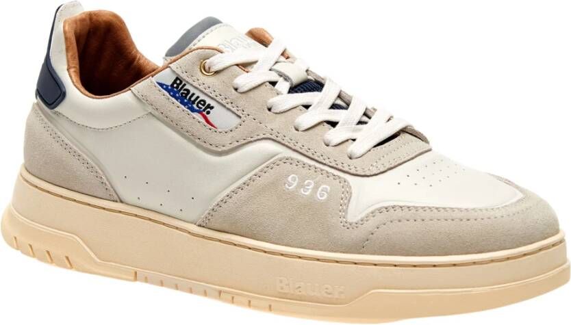 Blauer Harper Herensneakers met Zwarte Details White Heren