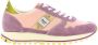 Blauer Roze Polyester Sneaker met Contrastdetails Pink Heren - Thumbnail 6