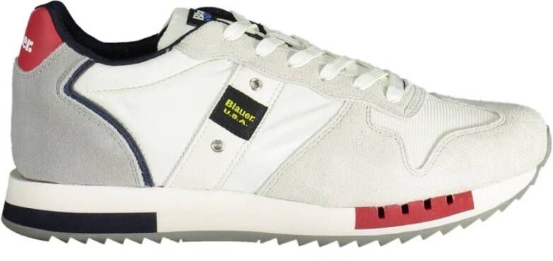 Blauer Stijlvolle Su?de en Stoffen Sneakers Wit Heren - Foto 4