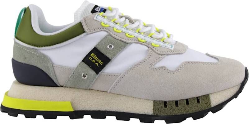 Blauer Wit Groen Stijlvolle Sneakers Multicolor Heren