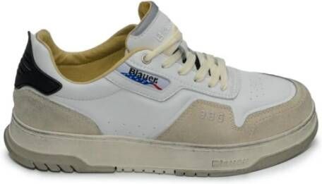 Blauer Heren Sneaker Harper van leer wit zwart White Heren