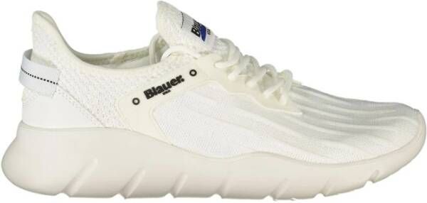 Blauer Witte Heren Sneaker Urban Stijl