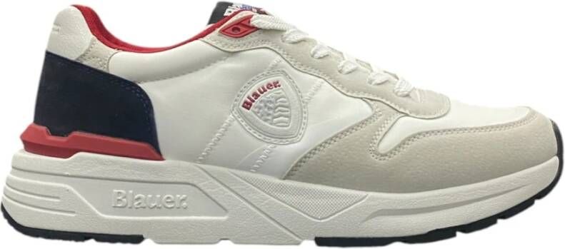 Blauer Witte lage sneakers Navy
