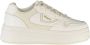 Blauer Witte Leren Dames Sneaker - Thumbnail 1