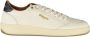Blauer Witte Leren Dames Sneaker - Thumbnail 1