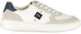 Blauer Witte Leren Heren Sneaker - Thumbnail 1