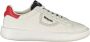 Blauer Witte Leren Heren Sneaker Urban Chic - Thumbnail 1