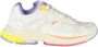 Blauer Witte polyester sneakers met contrasterende details - Thumbnail 1