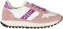 Blauer Witte Polyester Sneakers met Glitterdetail - Thumbnail 1