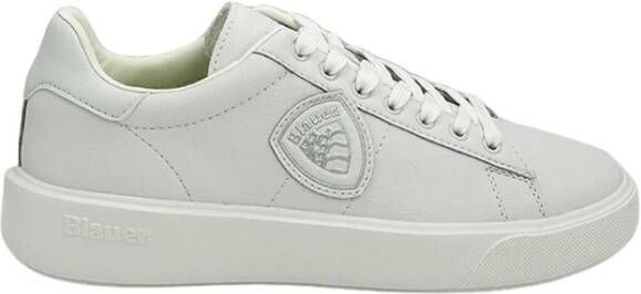 Blauer Witte Sneaker met Merklogo