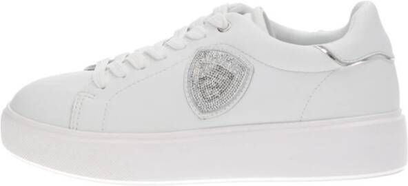 Blauer Witte F3Venus01 Lea Dames Eco Leren Schoenen Wit Dames