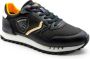 Blauer Zwarte en Oranje Leren Sneakers S4Dixon02 Black Heren - Thumbnail 1