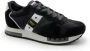 Blauer Zwarte en witte stof- en leren schoenen Black Heren - Thumbnail 1