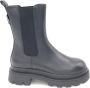 Blauer Zwarte Leren Chelsea Laarzen - Thumbnail 1