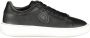 Blauer Zwarte Leren Heren Sneaker - Thumbnail 1
