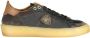 Blauer Zwarte Leren Heren Sneaker - Thumbnail 1