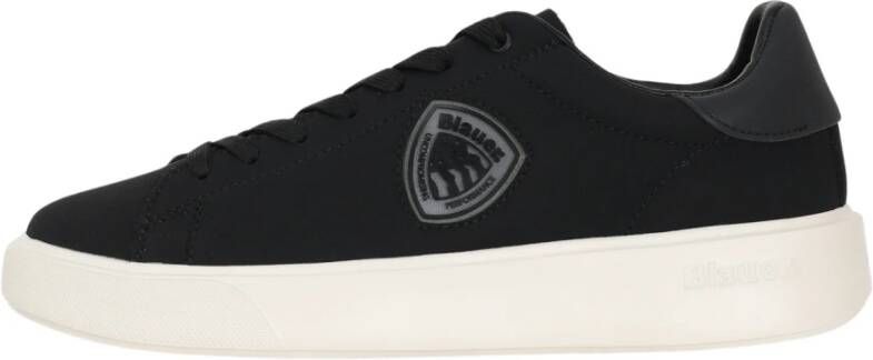 Blauer Zwarte minimalistische sneakers