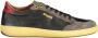 Blauer Zwarte Leren Heren Sneaker - Thumbnail 1