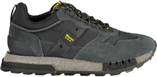 Blauer Zwarte Polyester Sneaker