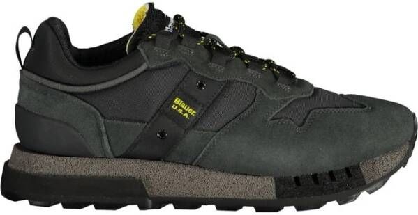 Blauer Zwarte Polyester Sneaker