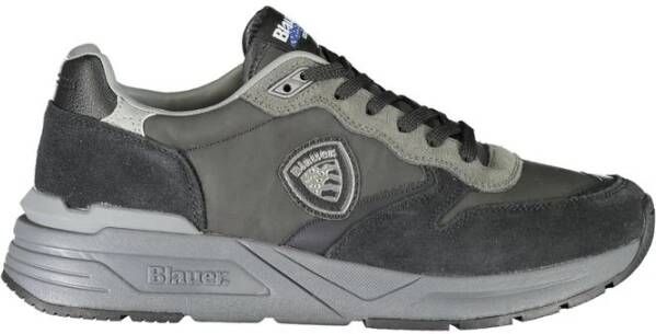 Blauer Zwarte Sneakers Lichtgewicht Comfortabel Ontwerp Black Heren