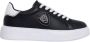 Blauer Zwarte Polyester Sneaker met Contrastdetails Black - Thumbnail 4