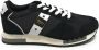 Blauer Sportieve Zwarte Sneakers voor Heren met Contrastdetails Black Heren - Thumbnail 1