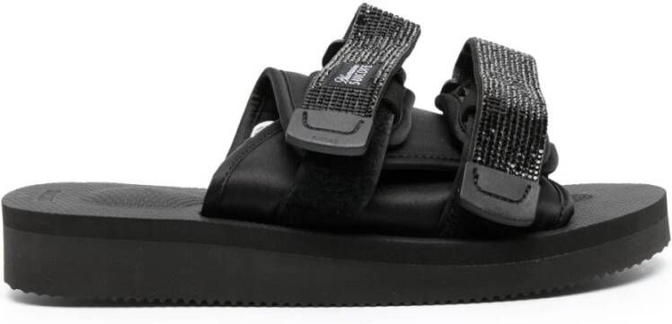 Blumarine Zwarte Sandalen met Kristalversiering